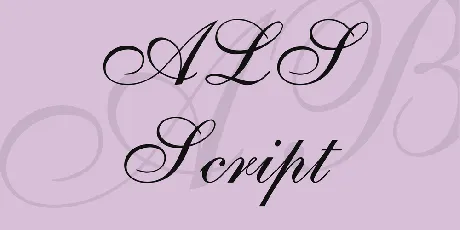 ALS Script font