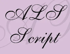 ALS Script font