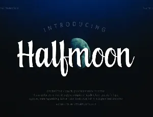 Halfmoon font