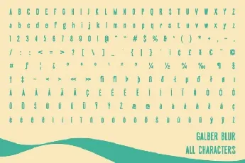 Galber Blur font