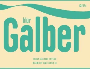 Galber Blur font