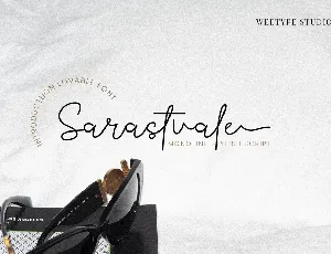 Sarastvale Monoline Signature Script font