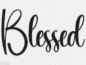 Blessed Script Typeface font