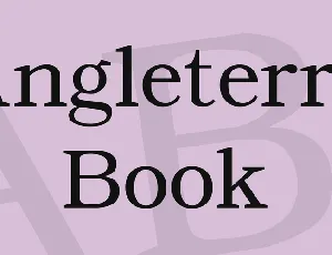 Angleterre Book font