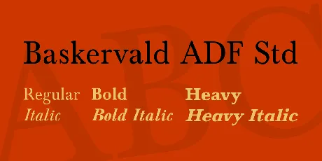 Baskervald ADF Std font