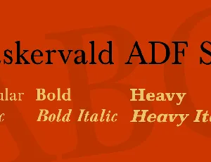 Baskervald ADF Std font