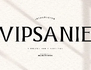 Vipsanie Personal Use font