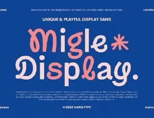 Migle Display font