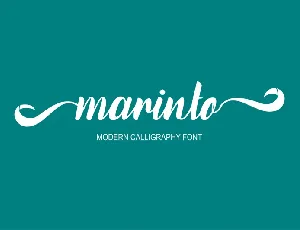 Marinto Modern Calligraphy Script font