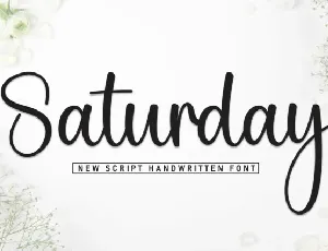 Saturday Script font