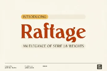 Raftage font