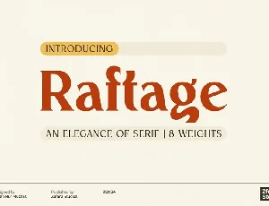 Raftage font