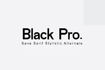 Black Pro font