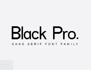 Black Pro font