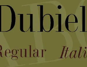 Dubiel font