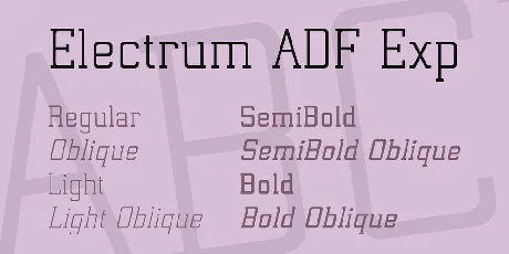 Electrum ADF Exp font