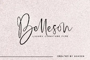 Belleson Luxury Script font