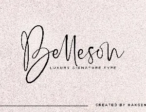 Belleson Luxury Script font