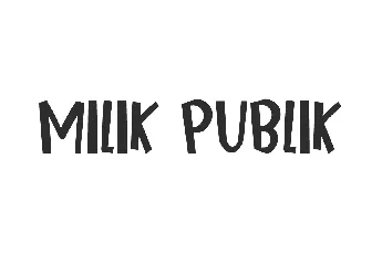 MilikPublikDemo font