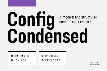 Config Condensed Sans Family font
