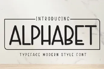 Alphabet Display font