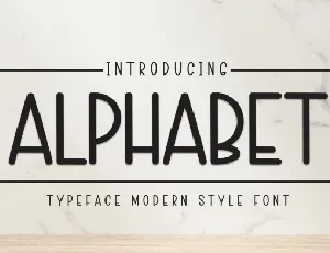 Alphabet Display font