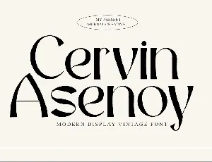 Cervin Asenoy font