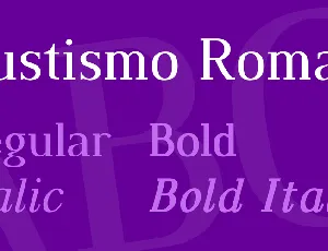 Dustismo Roman font