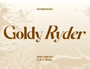 Goldy Ryder font