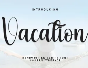 Vacation Script font