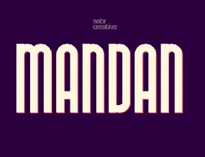 Mandan Display font