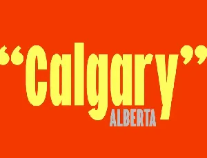 Calgary Sans Serif font