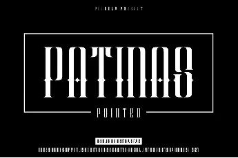 Patinas Pointed font