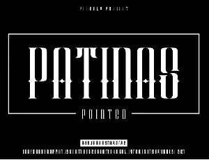 Patinas Pointed font