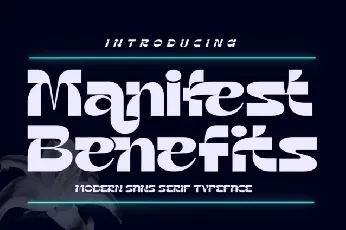 Manifest Benefits font