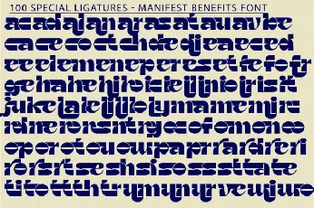 Manifest Benefits font