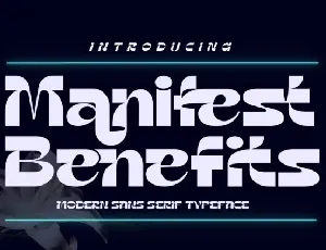 Manifest Benefits font