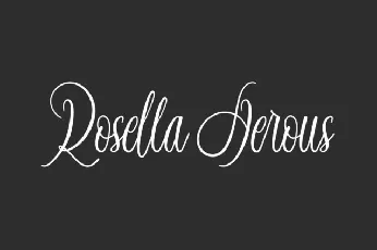 Rosella Aerous font