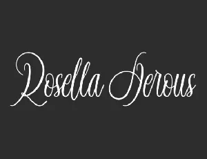 Rosella Aerous font