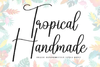 Tropical Handmade Script font