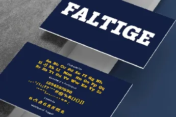 Faltige font