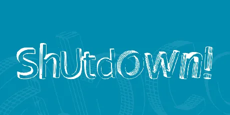 Shutdown! font