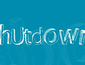 Shutdown! font