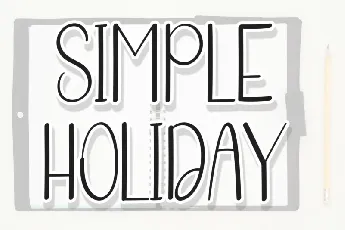 Simple Holiday font