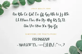 Chasy Beauty Calligraphy font