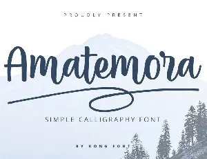 Amatemora Handwritten Script font