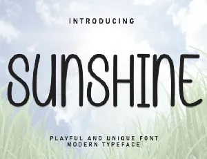 Sunshine Display font