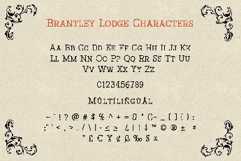 Brantley Lodge font