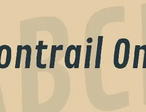 Contrail One font