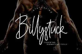 Billystuck Signature font